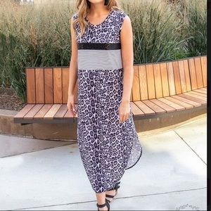 Go Getter Tank Maxi Dress with Leopard and Sequins